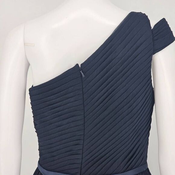 Vintage Angelina Faccenda One-Shoulder Maxi Dress Navy 8 - Picture 3 of 8